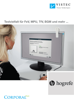 Brosch&uuml;re Corporal Plus Schnittstelle zu Hogrefe