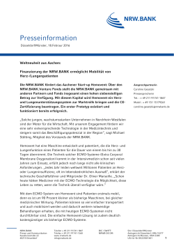 Presseinformation der NRW.BANK