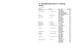 51. Springpferdeprüfung Kl. L (5-jährige Pferde)