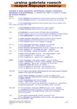 individual & group expositions, performances, lectures, interactions