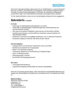 PDF Sekretär/Sekretärin - Barthel und Maus