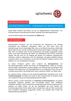 durchsetzungsinitative &ndash; unvereinbar mit dem rechtsstaat