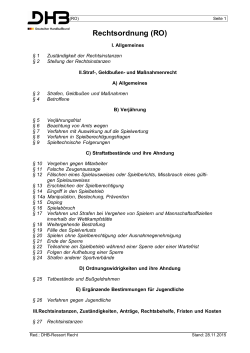 DHB-Rechtsordnung 28.11.2015