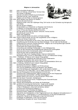 Möglenz in Jahreszahlen 1243 erste urkundliche Erwähnung 1343