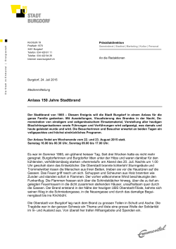 150 Jahre Stadtbrand