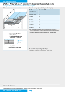 D134.de Knauf Cleaneo® Akustik Freitragende Brandschutzdecke