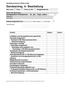 4.b. SK-Checkliste für Sendeplatz-Anträge
