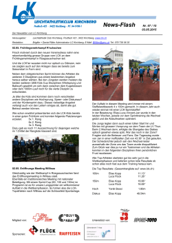News-Flash - Leichtathletik Club Kirchberg