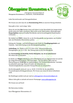 Info an Umzugsteilnehmer 2016