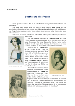 Goethe und die Frauen