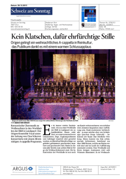 Kein Klatschen, dafür ehrfürchtige Stille