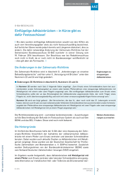 einfl&uuml;gelige Adh&auml;sivbr&uuml;cken &ndash; in K&uuml;rze gibt es daf&uuml;r