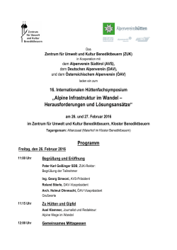 Programm - Deutscher Alpenverein