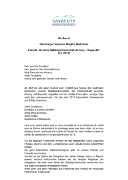 Gru&szlig;wort-OB-Merk-Erbe-Festakt-50 Jahre-Annecy