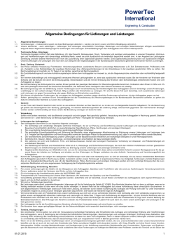 PowerTec International GmbH AGB Lieferung / Leistung