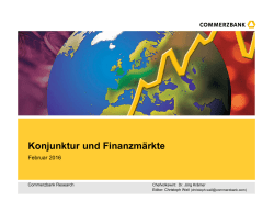 Konjunktur und Finanzmärkte - Commerzbank Research Portal