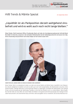 HVB Trends & M&auml;rkte Spezial