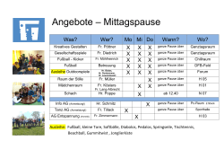 Angebote – Mittagspause