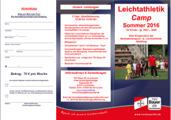 Flyer - TSV Bayer 04 Leichtathletik