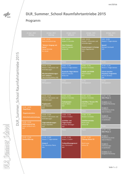 DLR_Summer_School Raumfahrtantriebe 2015