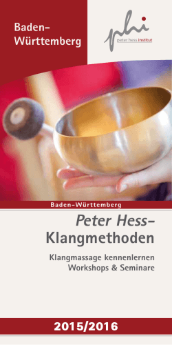 Peter Hess- Klangmethoden - PHI-Baden