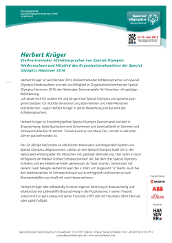 Herbert Krüger - Special Olympics Deutschland