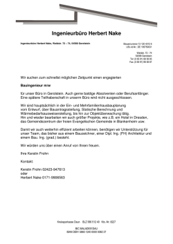 Ingenieurb&uuml;ro Herbert Nake