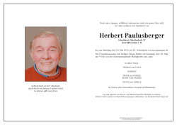 Herbert Paulusberger - Leistungen