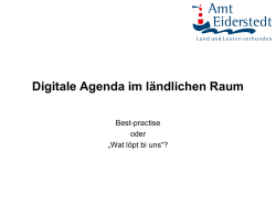 Herbert Lorenzen: Digitale Agenda im l&auml;ndlichen Raum
