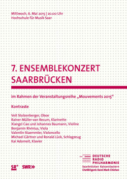 Programmheft zum Konzert - Deutsche Radio Philharmonie