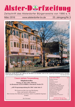 Ausgabe März 2016 - Alsterdorfer Bürgerverein von 1990 eV