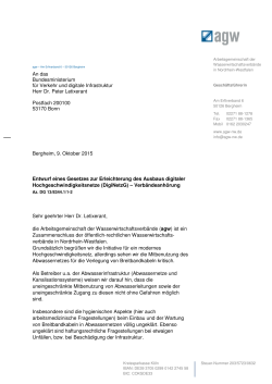 Bergheim, 9. Oktober 2015 Entwurf eines Gesetzes zur
