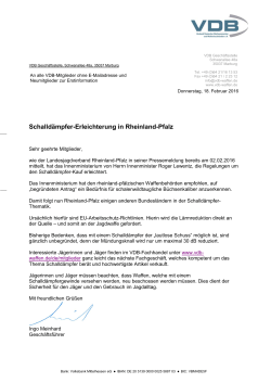 Schalldämpfer-Erleichterung in Rheinland-Pfalz