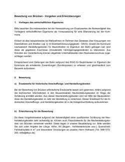 Bewertung von Br&uuml;cken - Vorgehen und Erleichterungen
