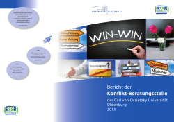 Bericht der Konflikt-Beratungsstelle