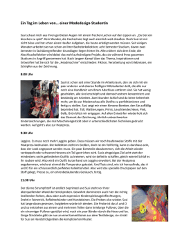 Ein Tag im Leben von&hellip; einer Modedesign-Studentin