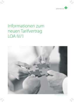 Informationen zum neuen Tarifvertrag LOA IV/1