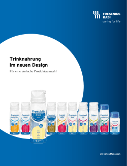 Trinknahrung im neuen Design - Fresenius Kabi Deutschland GmbH