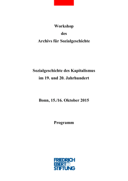 Programm-Workshop - Bibliothek der Friedrich-Ebert