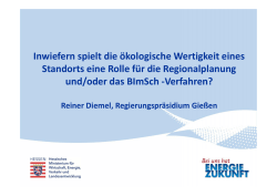 Inwiefern spielt die &ouml;kologische Wertigkeit eines Standorts eine
