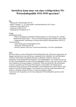 Inwiefern kann man von einer erfolgreichen NS