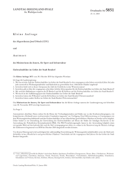 Kleine Anfrage Antwort - Landtag Rheinland