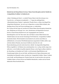 Jens Ole Schneider, M - Deutsche Thomas Mann