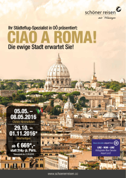 Reiseausschreibung Rom Allerheiligen 2014