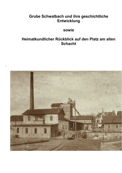 Geschichtliche Entwicklung Grube Schwalbach