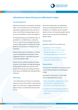 Merkblatt Abflusslose Gruben - Stadtentwässerungsbetriebe Köln