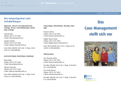 Flyer Casemanagement - Klinikum Region Hannover