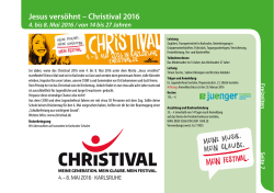Jesus vers&ouml;hnt &ndash; Christival 2016