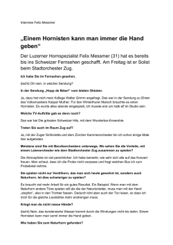 Interview Felix Messmer