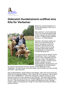 G&uuml;tersloh Hundetrainerin er&ouml;ffnet eine Kita f&uuml;r Vierbeiner